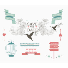 折纸标签花卉图案