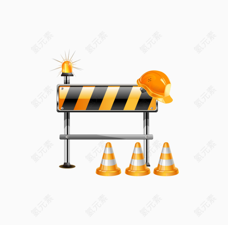 矢量 卡通手绘 安全警示