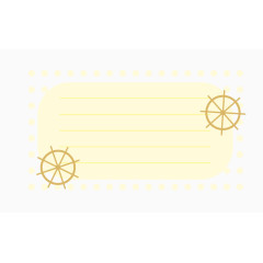 矢量黄色日记本边框素材