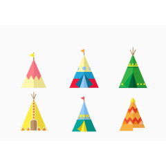 帐篷住房习俗彩色