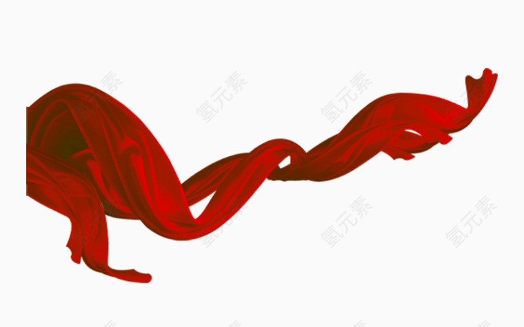 中国风红绸