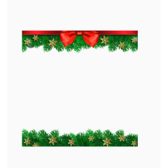 矢量手绘圣诞装饰边框