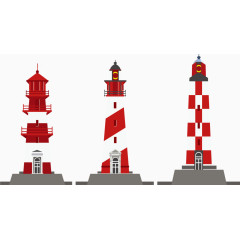 红色条纹瞭望塔