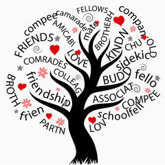 黑色语言树设计矢量素材