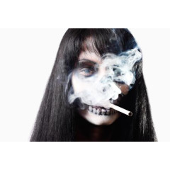 禁烟日吐烟雾的外国人恐怖创意