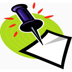 矢量手绘大头钉