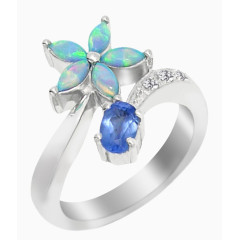 花瓣宝石装饰戒指