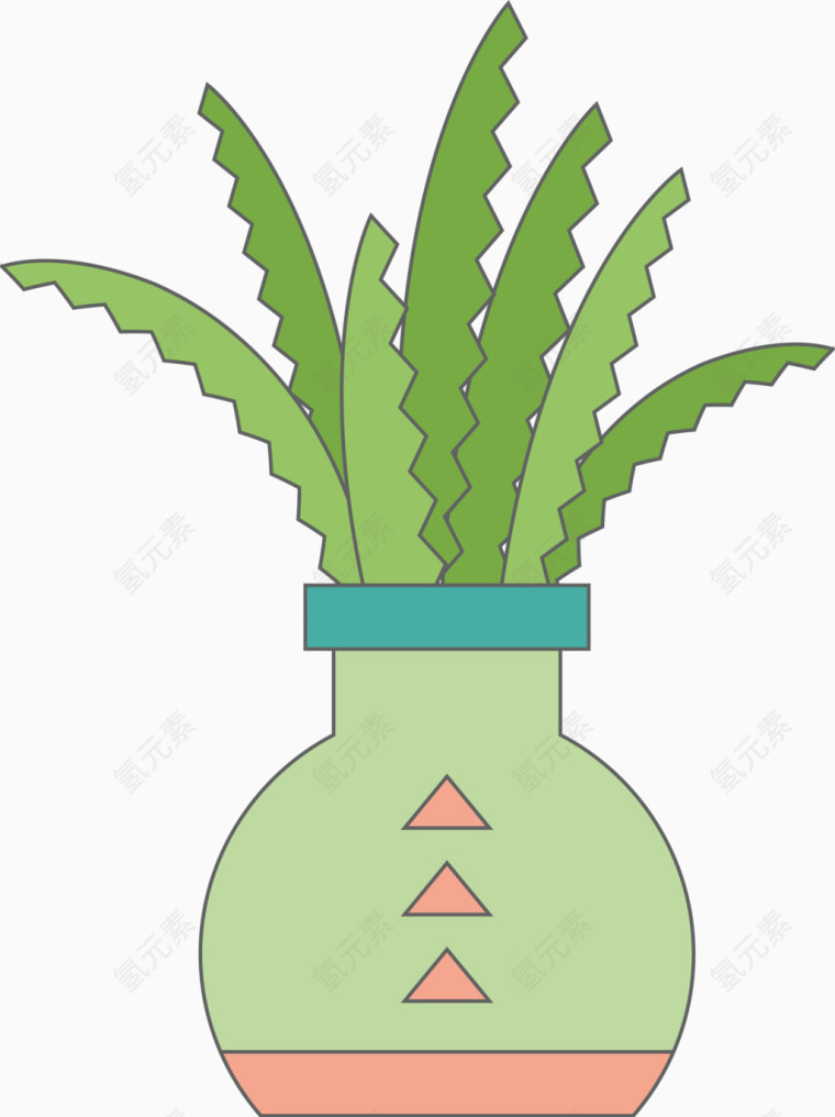 个性定制别致花瓶装仙人掌