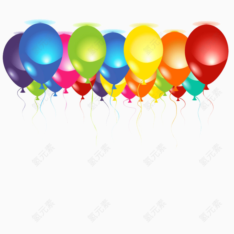 许多的气球矢量图