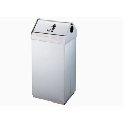 不锈钢带盖垃圾桶