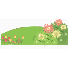 绿色梦幻花园PNG矢量元素