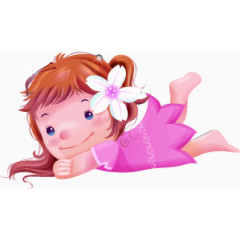 连衣裙花朵少女