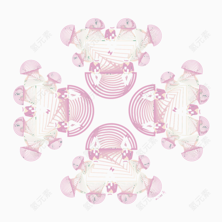 创意粉色花纹背景