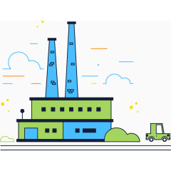 矢量图绿色企业