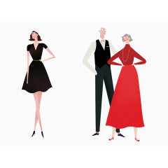 老夫妻和女儿图像