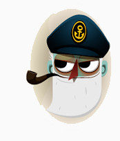 卡通画海盗船长