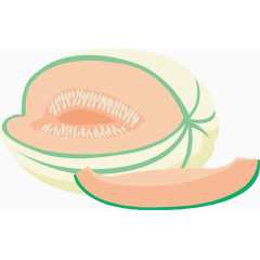 甜瓜水彩PNG矢量素材