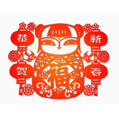 恭贺新禧窗花