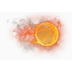 金色篮球火焰光效