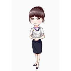 卡通客服妹妹