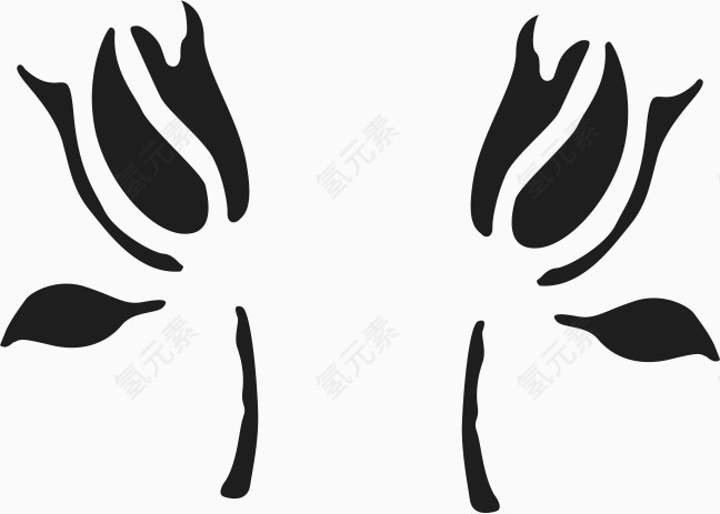 角花底纹花型对称平面图形