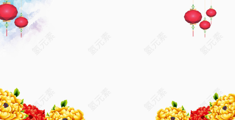灯笼花朵边框