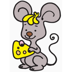 可爱彩色小老鼠