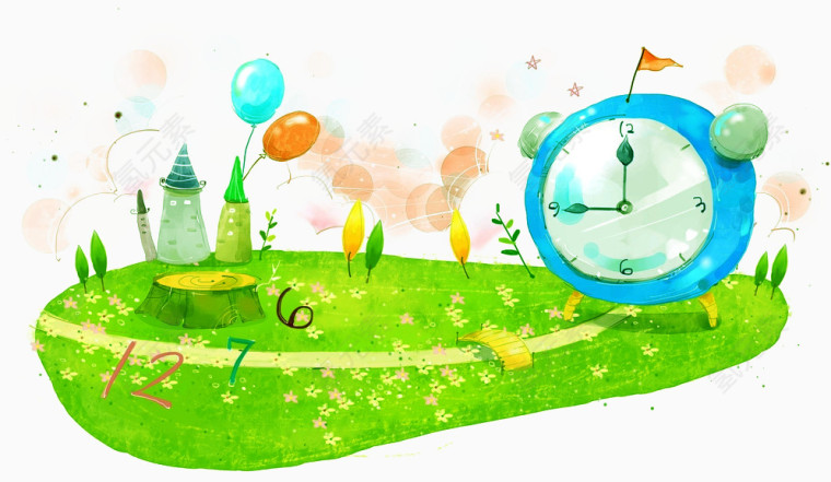 卡通时钟矢量