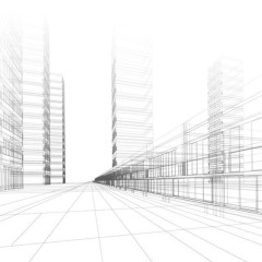 素描 现代简约城市