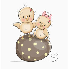 矢量鸡仔蝴蝶结