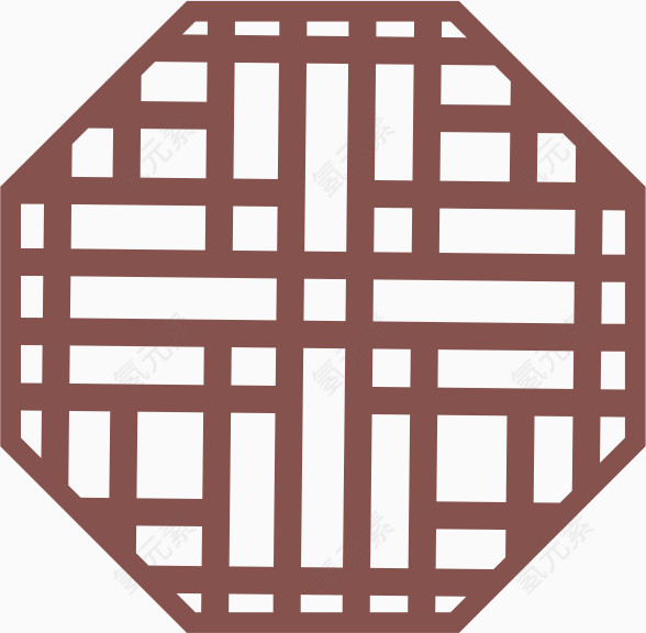 角花底纹花型对称平面图形