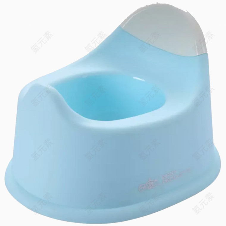 蓝色白色坐便器