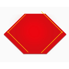 红色多边形装饰