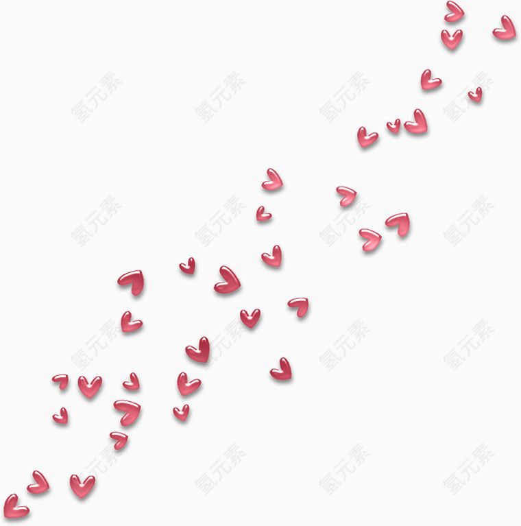 红心免抠装饰素材