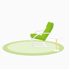 绿色椅子地毯矢量素材