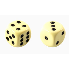 黄色荧光掷骰子