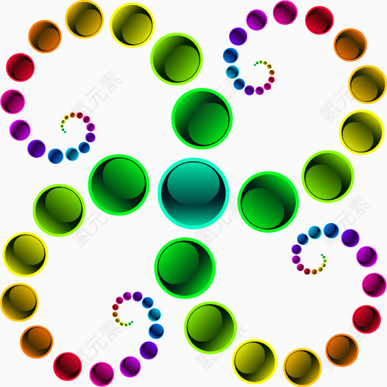 抽象缤纷彩色元素