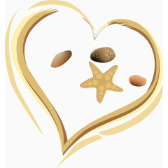 贝壳矢量素材唯美淡雅海星