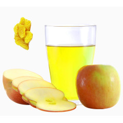 苹果汁素材和切片苹果素材
