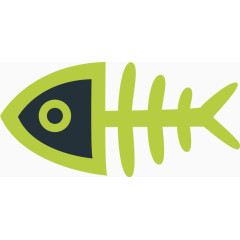 鱼骨印花矢量图