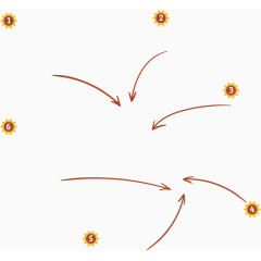 矢量创意设计箭头横向排列图