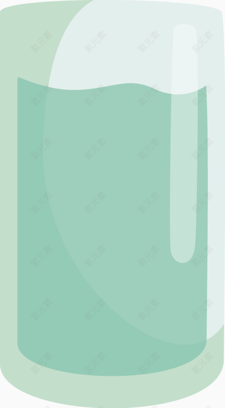 绿色玻璃水杯