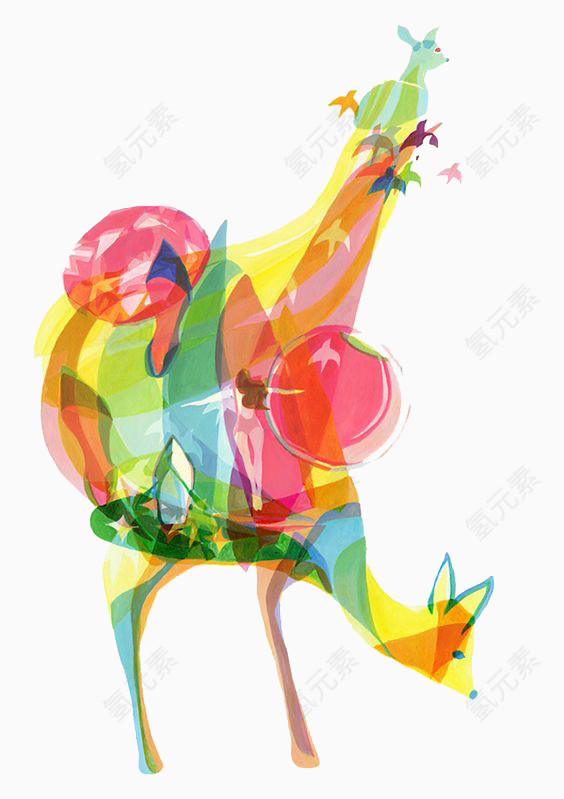 卡通梅花鹿