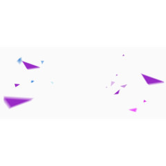 蓝色不规则图形飘落