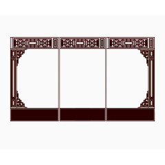 中式古风窗格边框