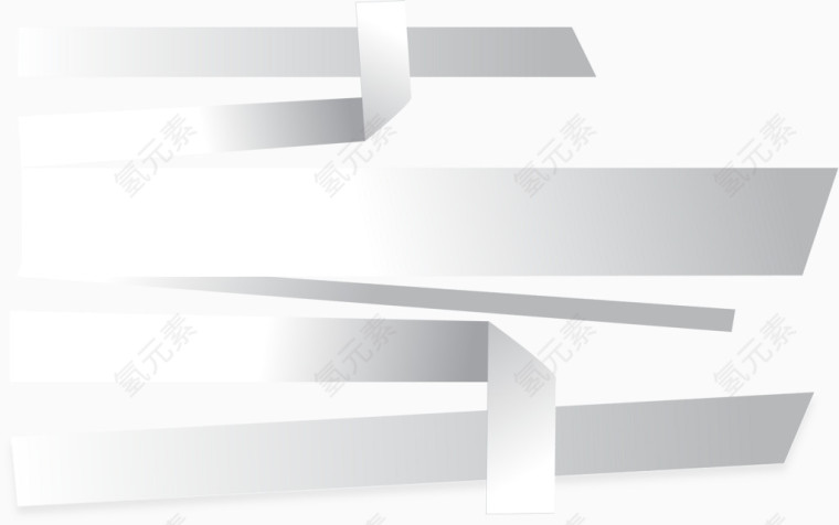 矢量手绘折纸标签