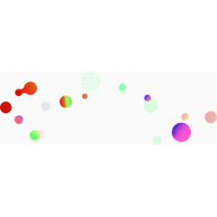 多彩清新颜料圆圈漂浮素材