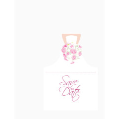 矢量浅色女孩婚纱礼花装饰