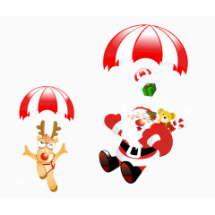 带着圣诞老人的降落伞