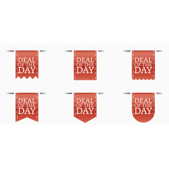 红色简约欧式商品促销标签